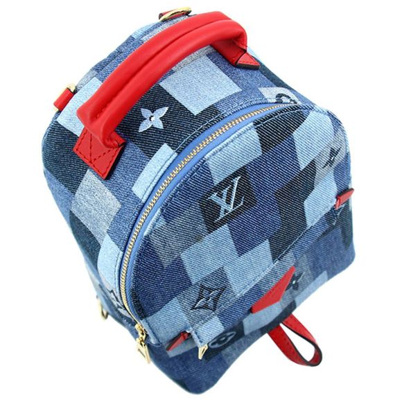 Louis Vuitton Backpack Mini Denim Patchwork Monogram Rucksack Shoulder Bag LV - Picture 4 of 7